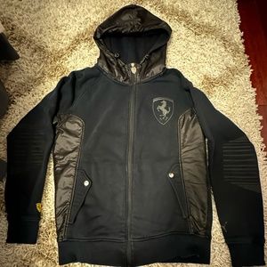Puma Brand Ferrari Logo Full-Zip Hoodie Size Small